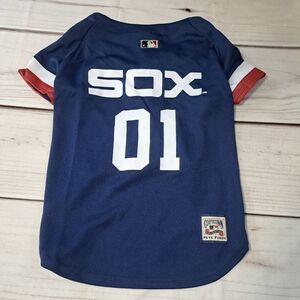 Sox Pet Jersey in Blue and Red Size Large